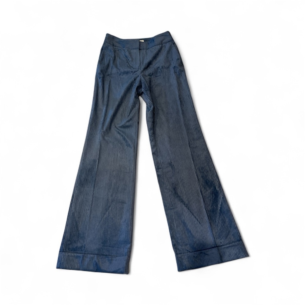 Massimo Dutti Textured Gray Wide Leg Pants